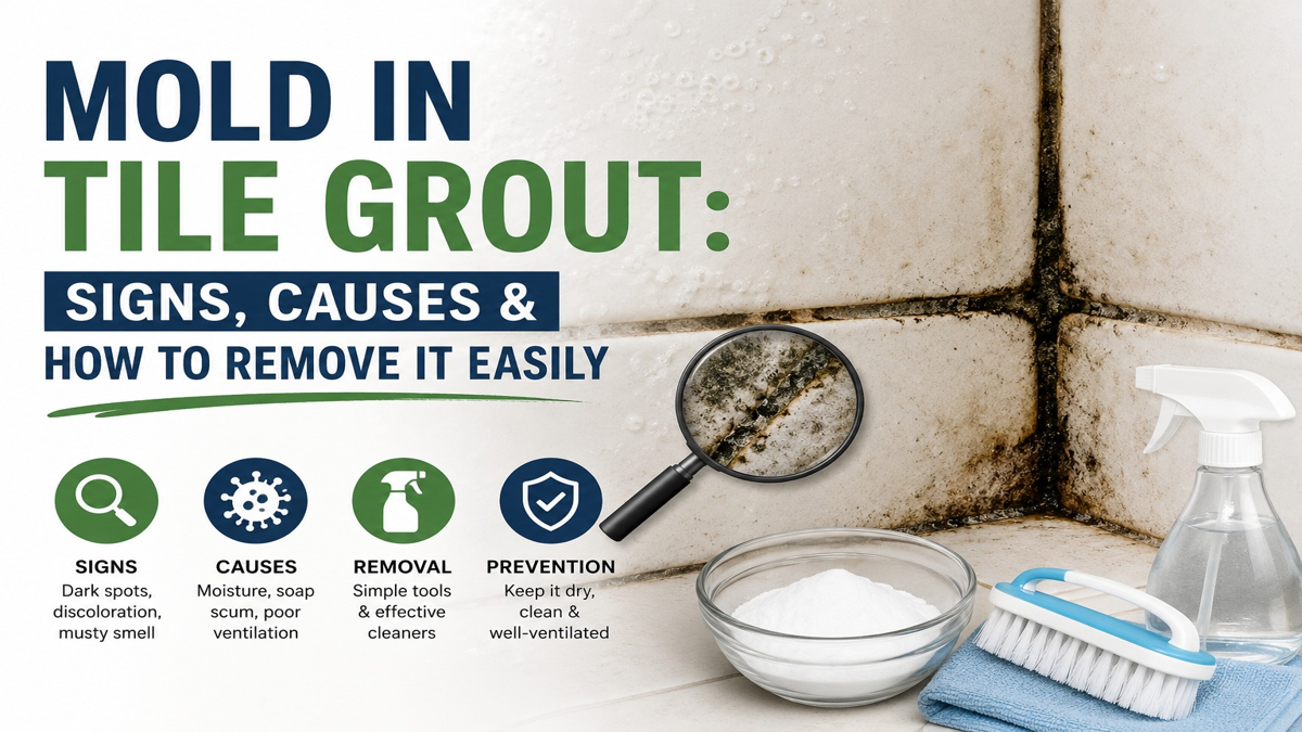 Mold in Tile Grout: Signs, Causes & How to Remove It Easily
