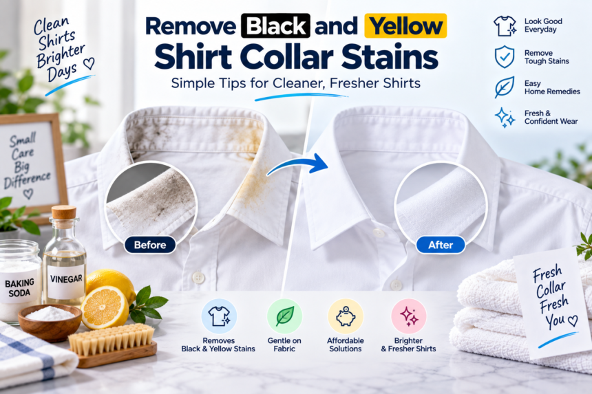 Remove Black and Yellow Shirt Collar Stains