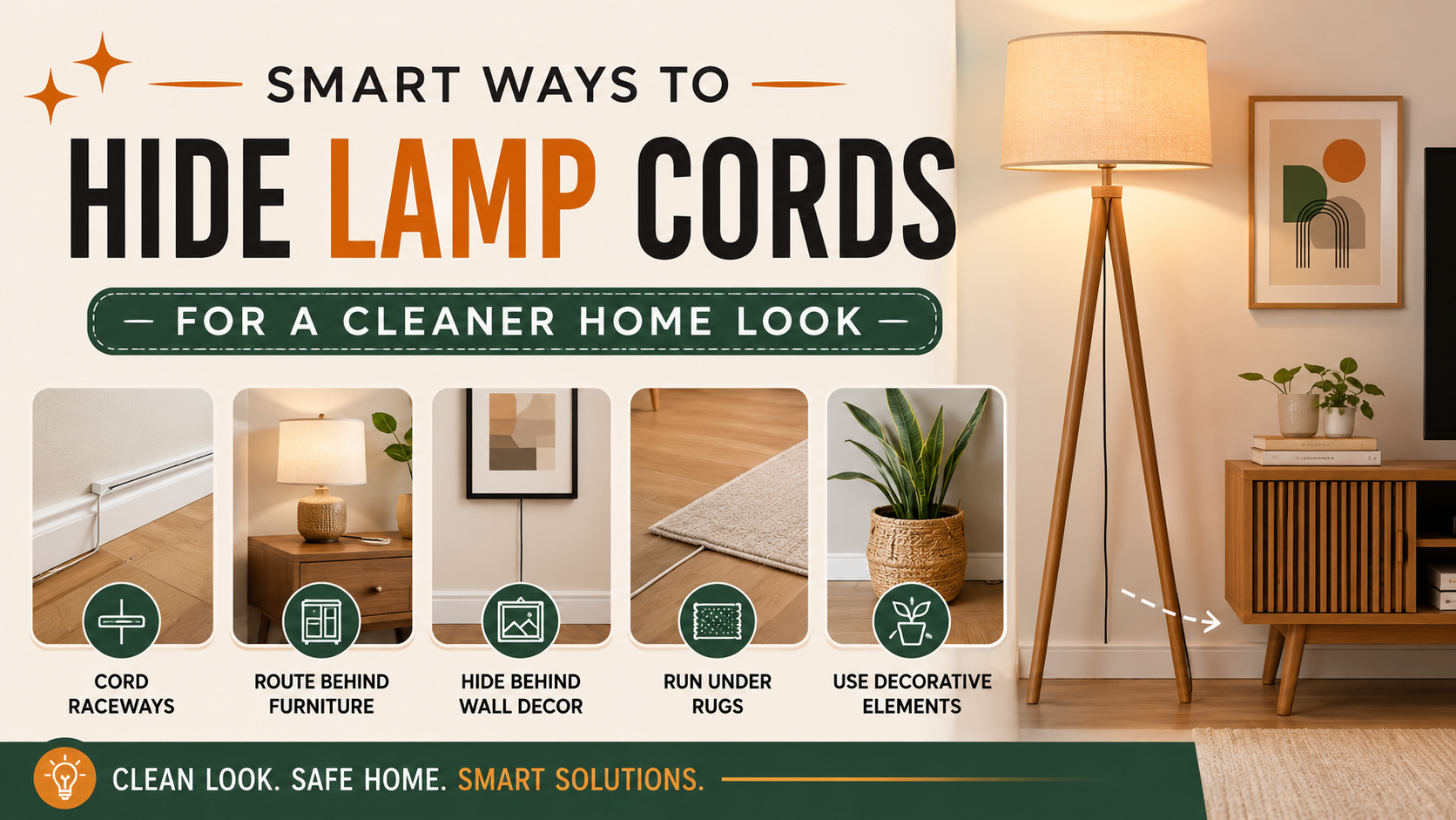 7 Smart Ways to Hide Lamp Cords for a Cleaner Home