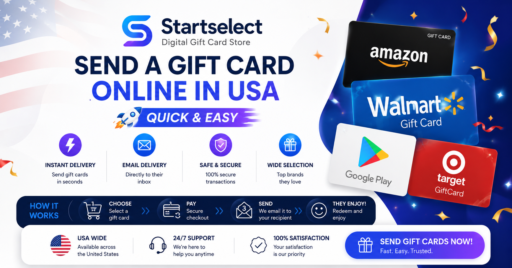 Startselect – Send a Gift Card Online in USA | Quick & Easy