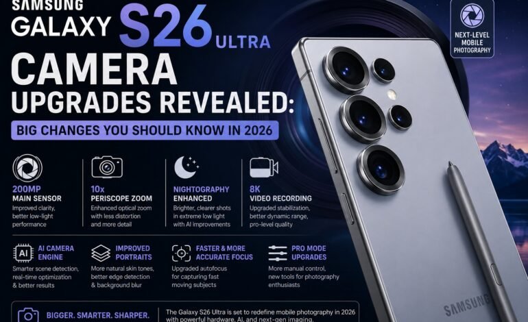 Samsung Galaxy S26 Ultra Camera Upgrades Revealed: Big Changes You Should Know in 2026