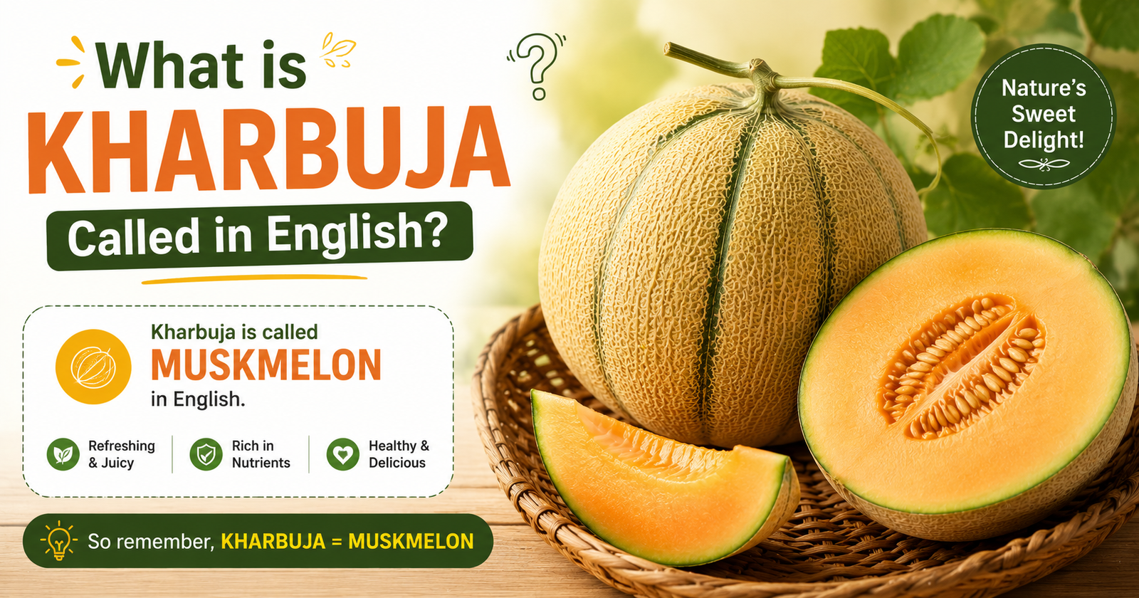 Muskmelon Meaning in English: Know the Real Name of Kharbuja